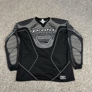 Proto Paintball Jersey Adult Small Gray Tachnical Wear Long Sleeve